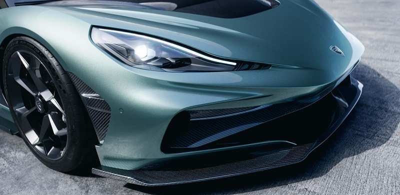 Rimac Nevera R - Scheinwerfer Nahaufnahme