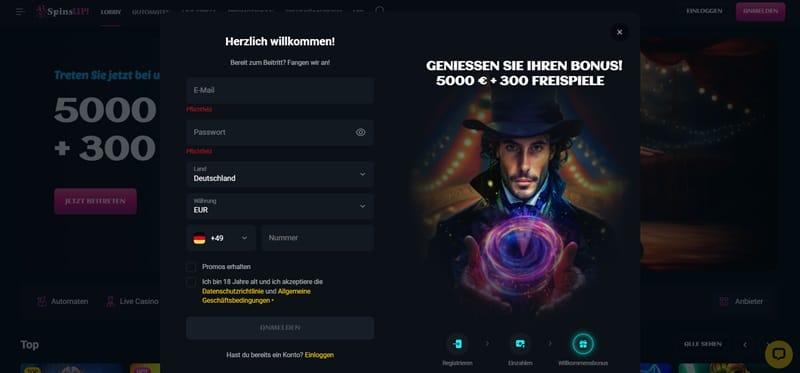 Registrierung im brandneuen Casino online in Österreich