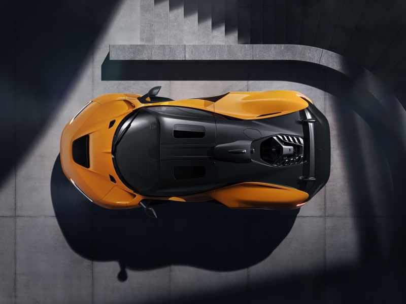 McLaren W1 V8 Hybrid-Hypercar Ansicht von oben