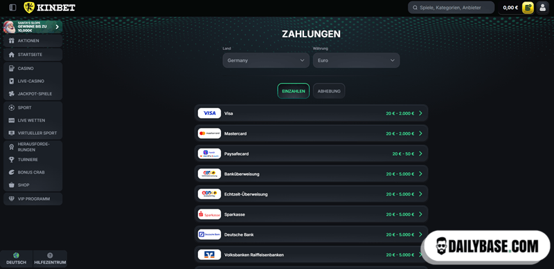 Einzahlungsmethoden im Online Casino