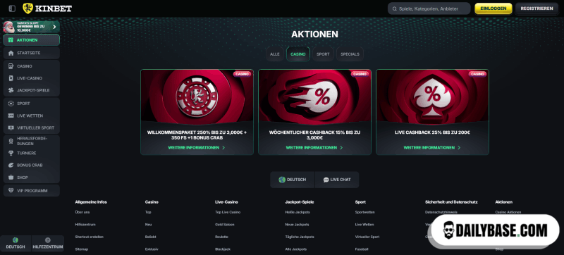 400% Casino Willkommensbonus aktivieren