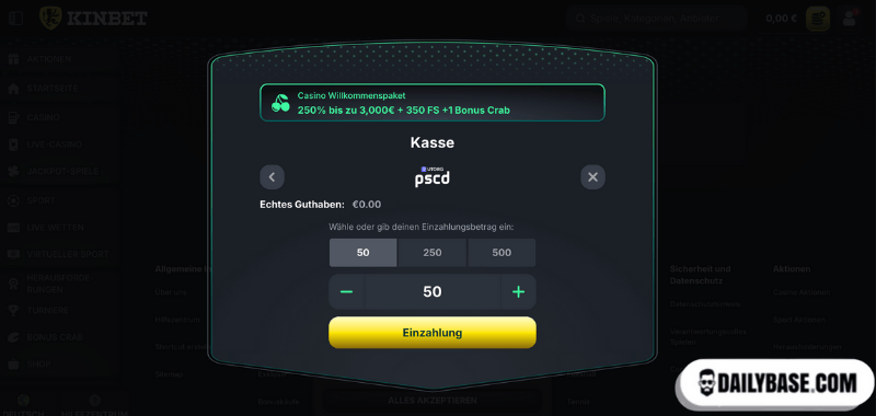 10€ Einzahlung im Casino mit Paysafecard