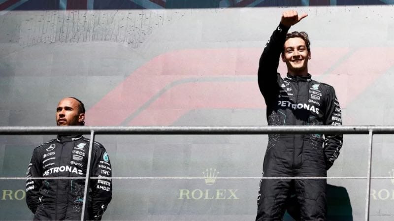 George Celebrates win