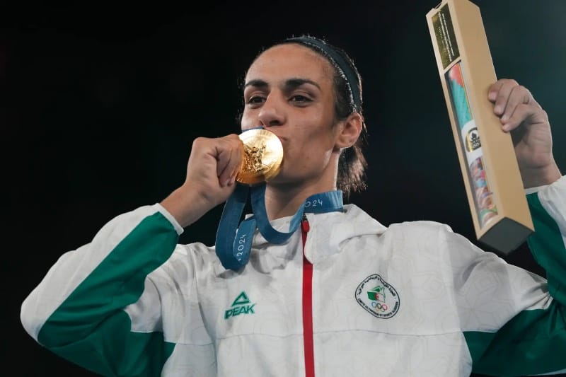 Imane Khelif with golden medal