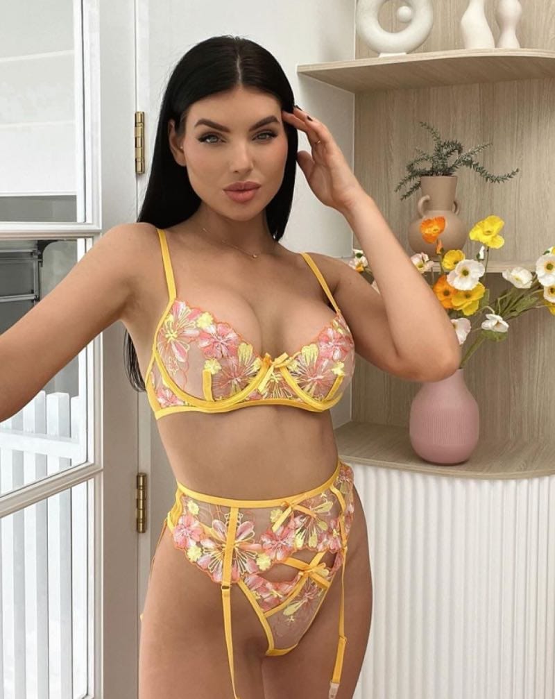 Nicole yellow lingerie