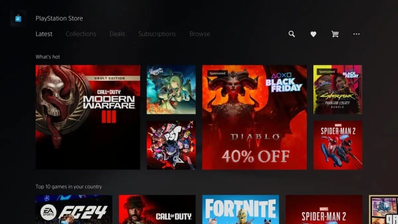 Playstation in game store