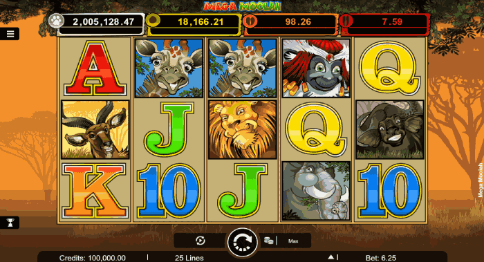 Mega Moolah top-rated casino pokie