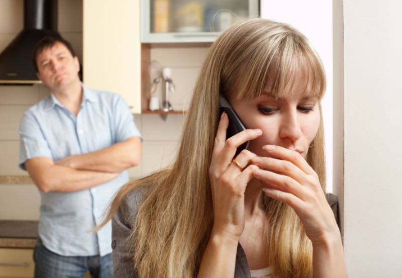 Woman on Phone Cheating