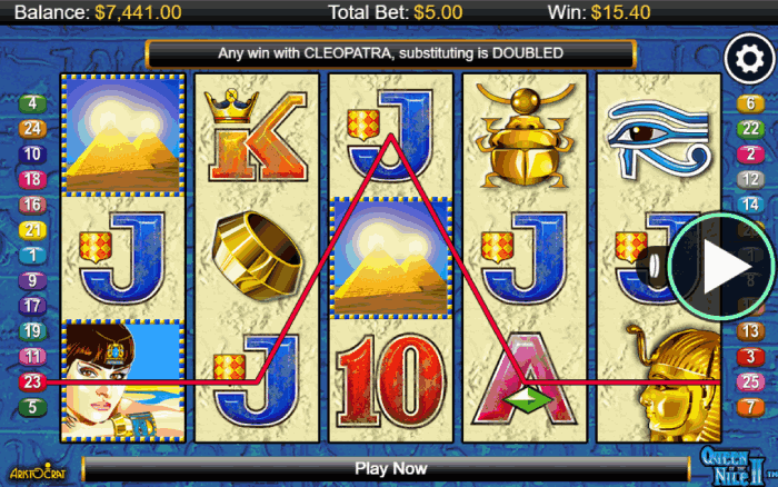 Queen of the Nile Top rated pokie