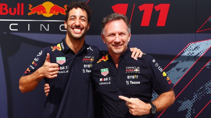 Daniel Ricciardo and Christian Horner