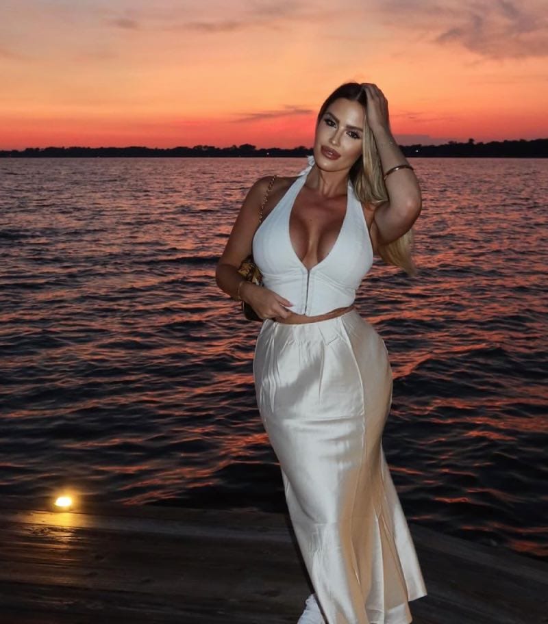 Babe in white dress