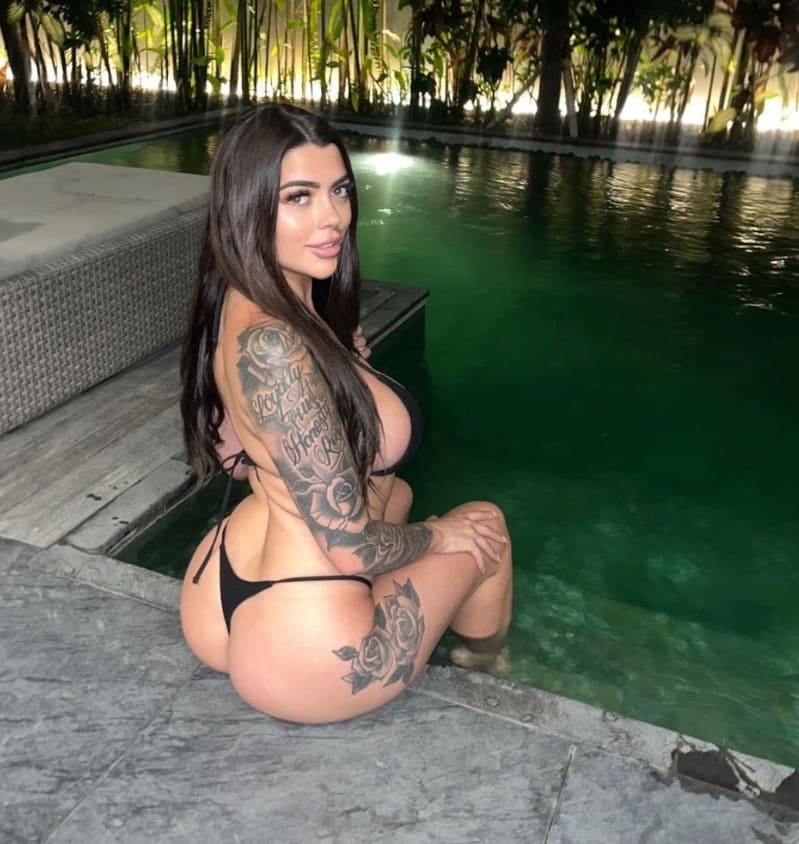 Stephanie in pool