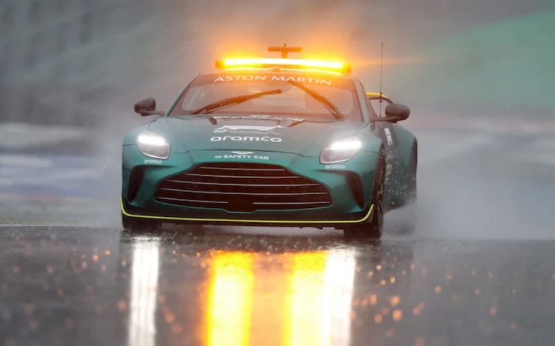 Aston martin safety car Lando Norris pole Brazilian GP