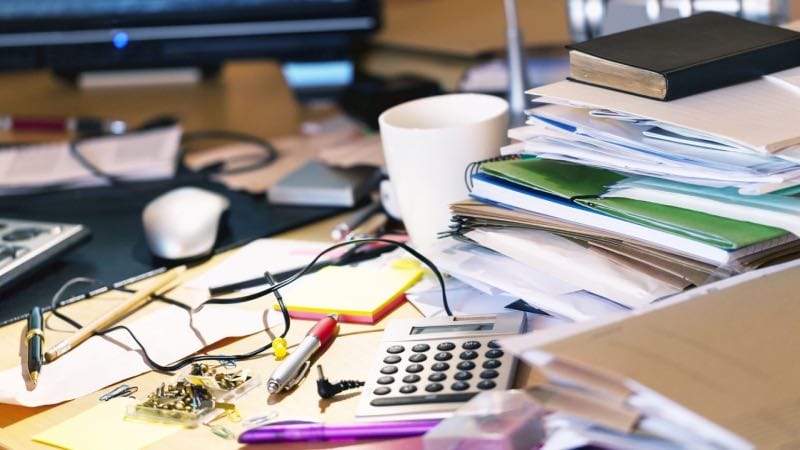 Messy desk