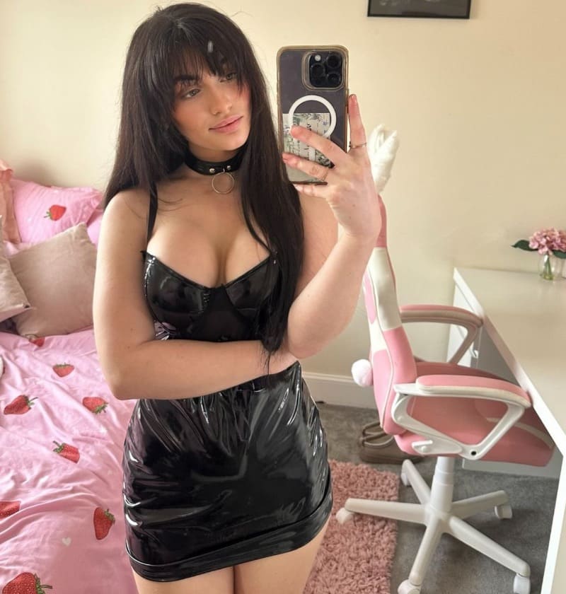 Alexia in sexy dress
