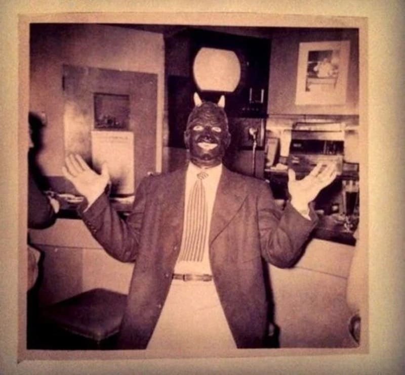 Man in devil costume