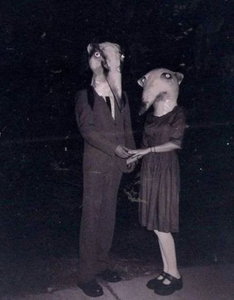 People in scary outfits
