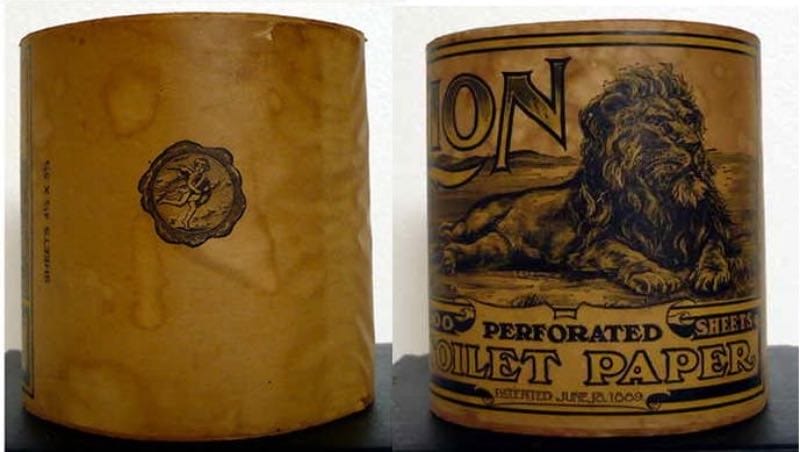 Old toilet paper with splinters