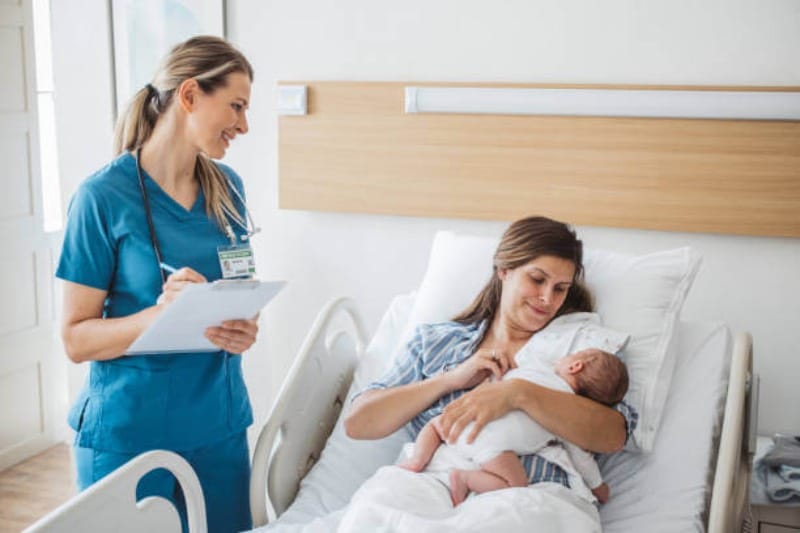 Baby being named