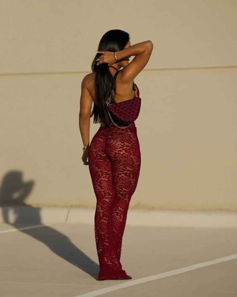 Virginia nice ass in red outfit