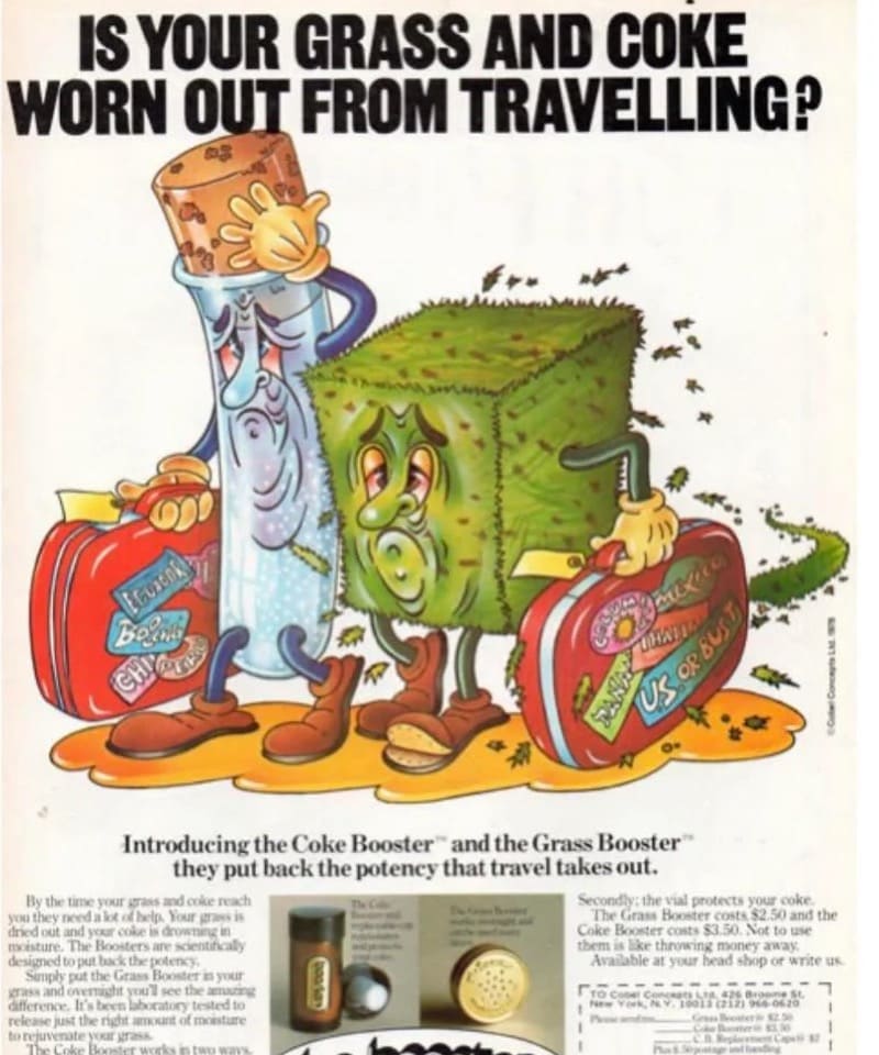 Cocaine add for traveling