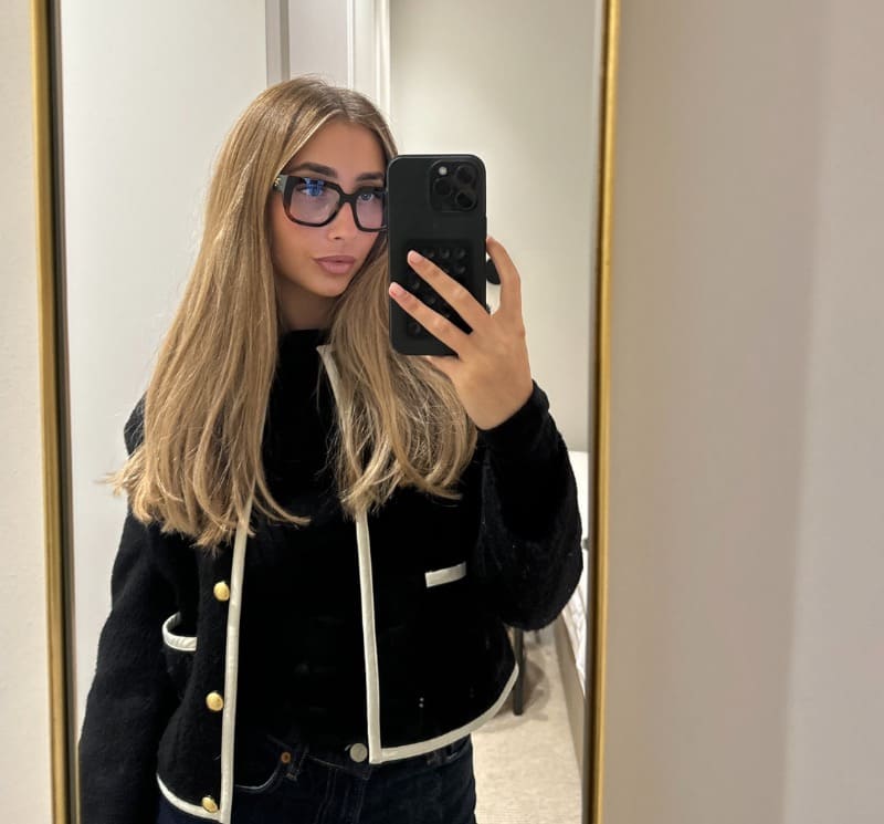 Lily in clothes