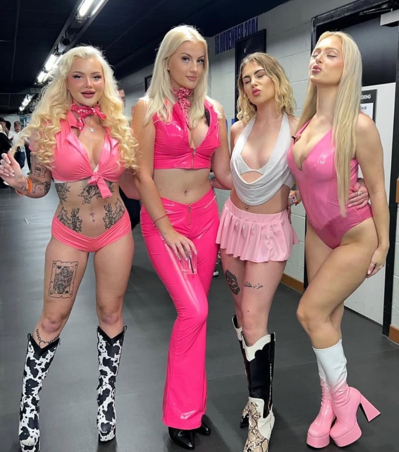 Hotties dressed in pink