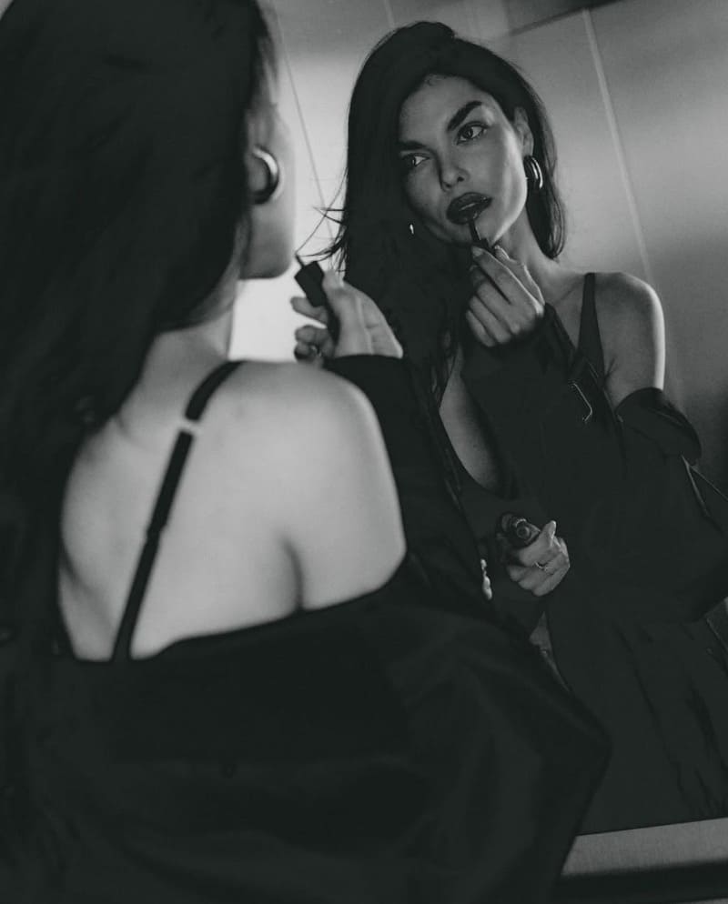 Eliza in sexy outfit