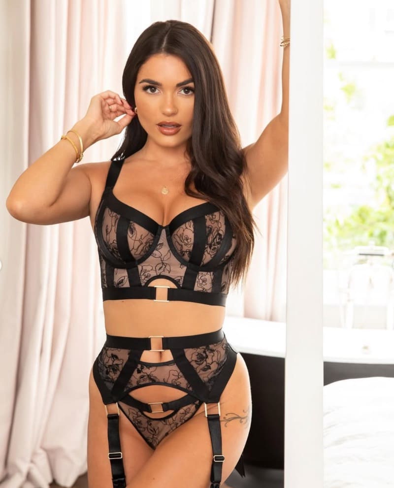 India in lingerie looking seductively