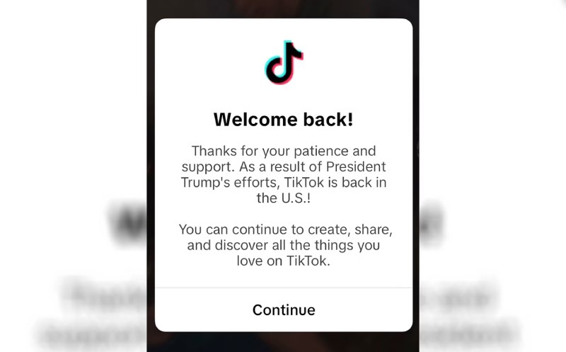TikTok is back in the USA