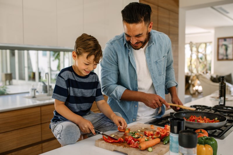 People cooking food
