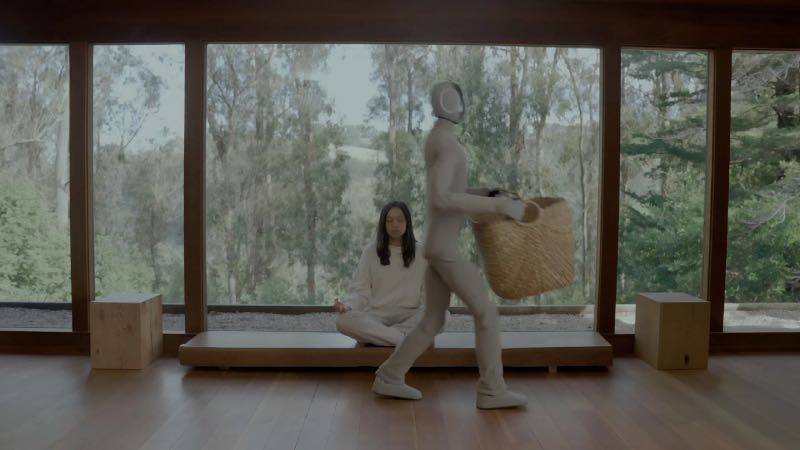 Ai robot Neo Gama doing tasks