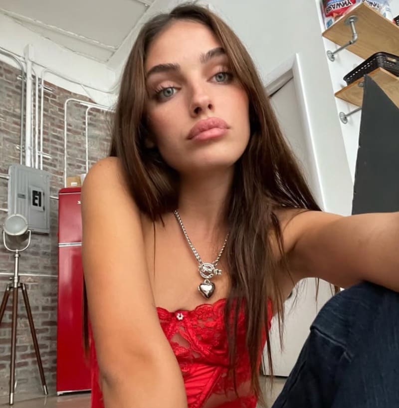 Candella in sexy red top