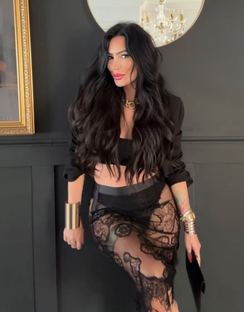 Hayley showing off curves in see through outfit