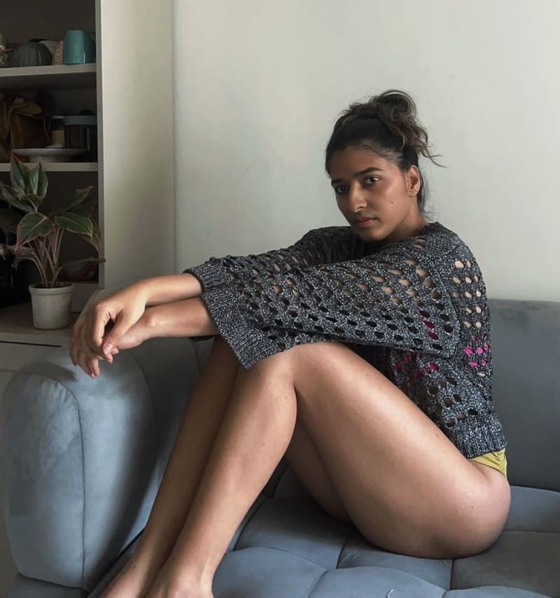 babe on couch