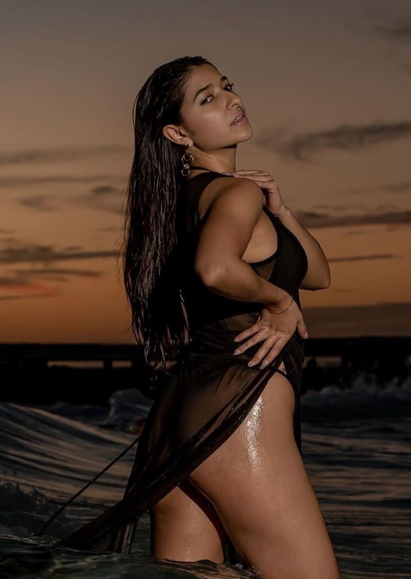 Priyanka in sexy outfit with wet legs