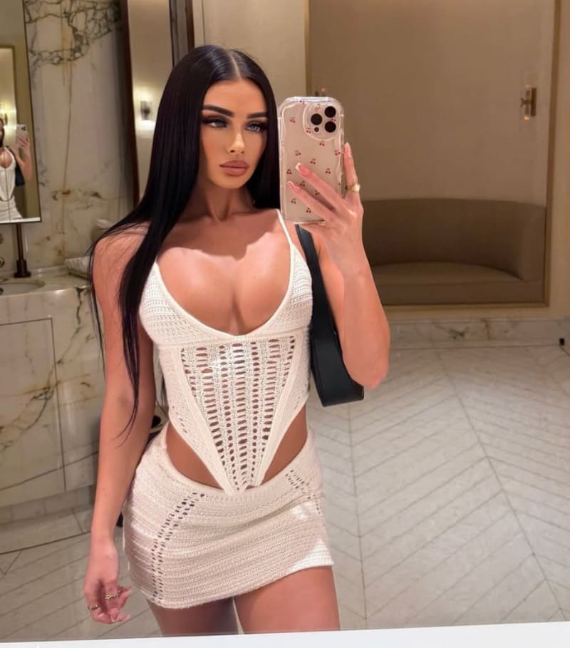 babe in white dress