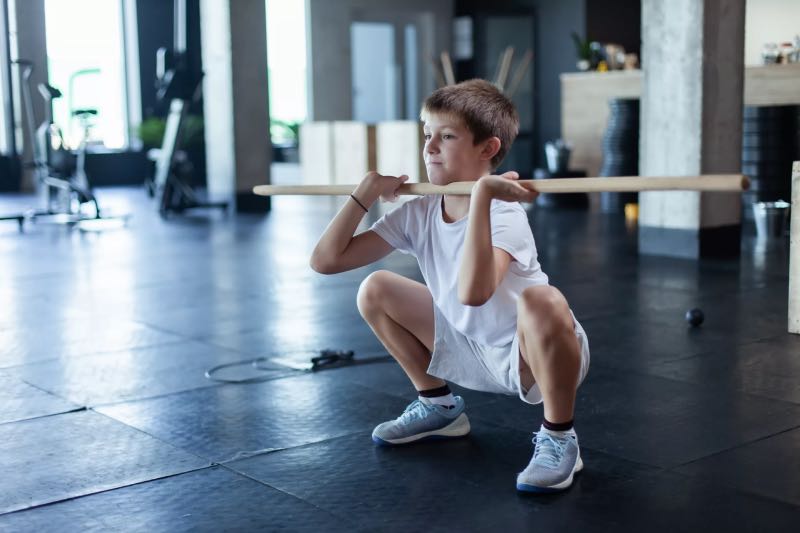 Kid in gym