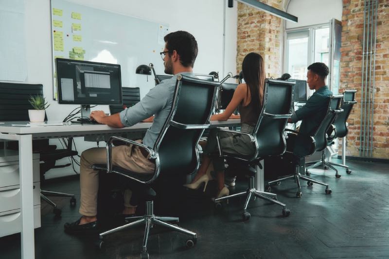 People leading sedentary lifestyle in office