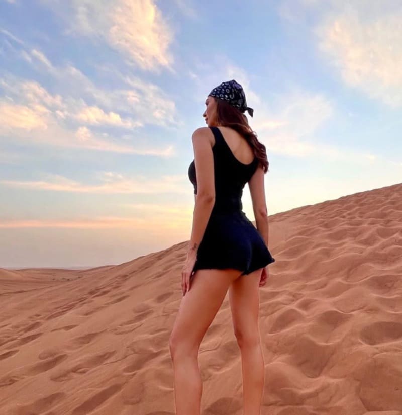 Ana in sand