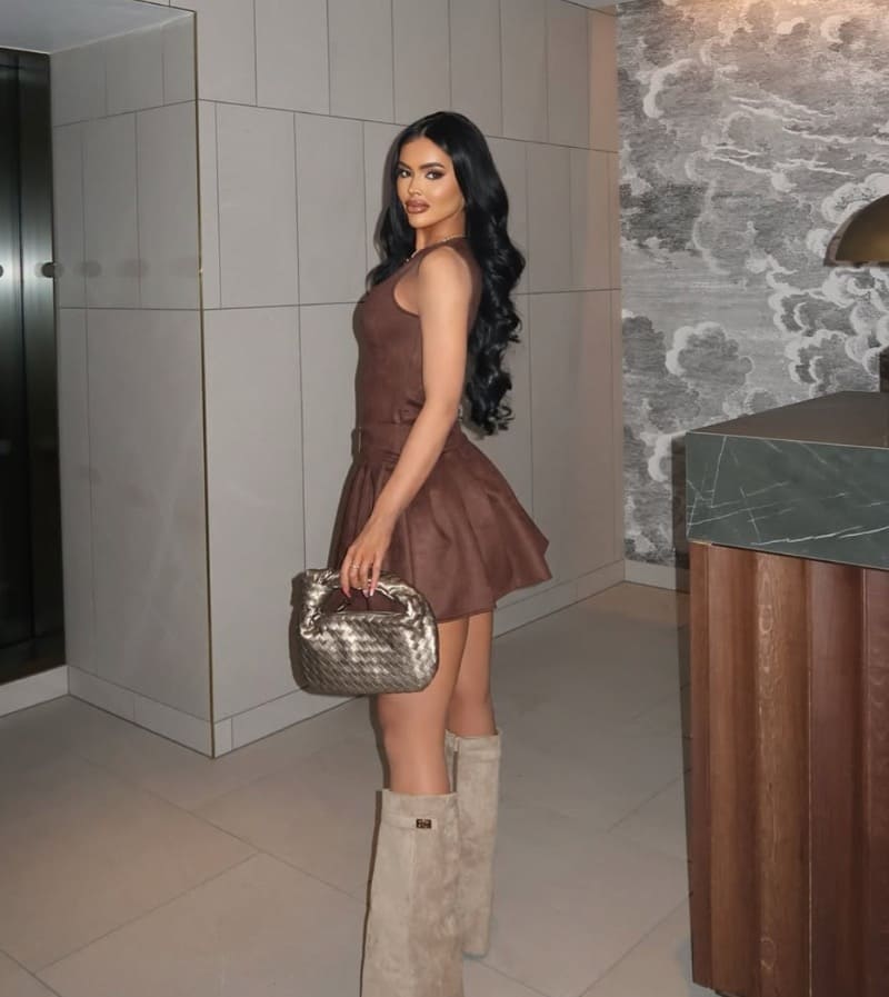 Babe in short dress