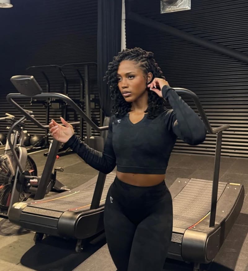 Bhrianna shows off gym progress