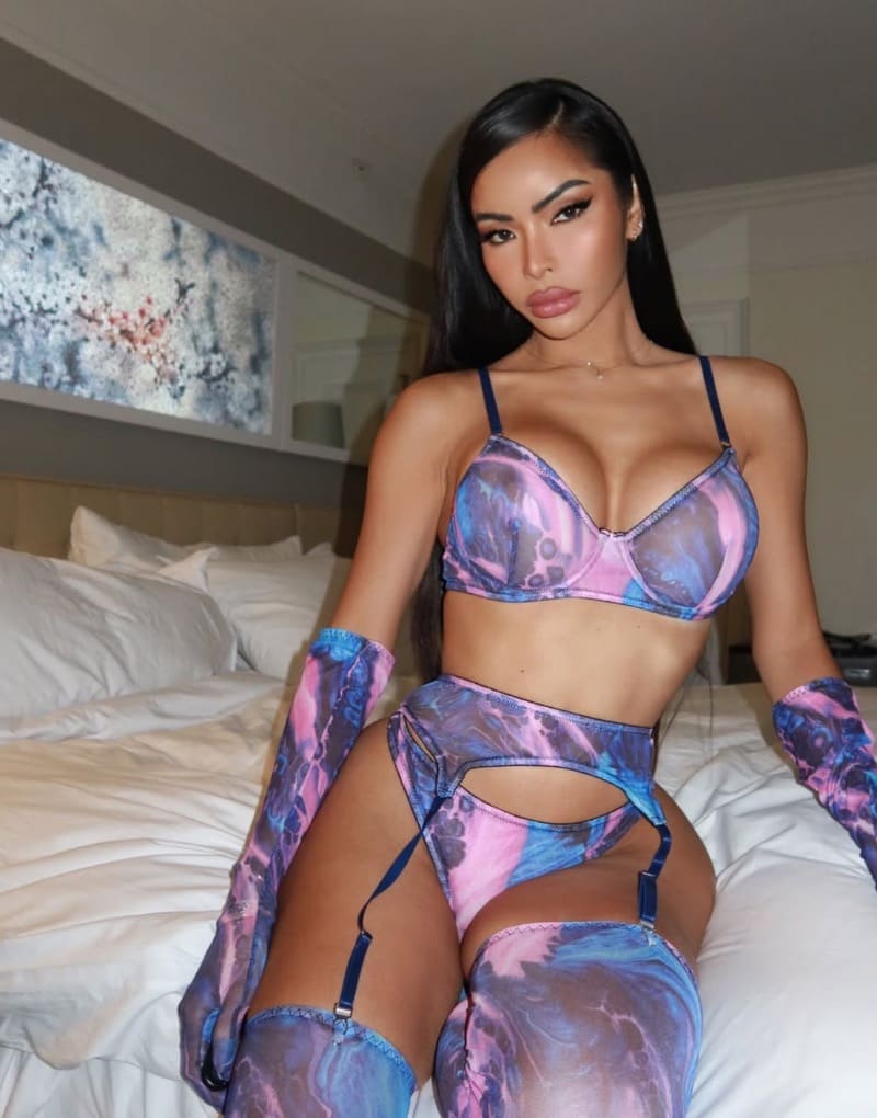 Purple lingerie