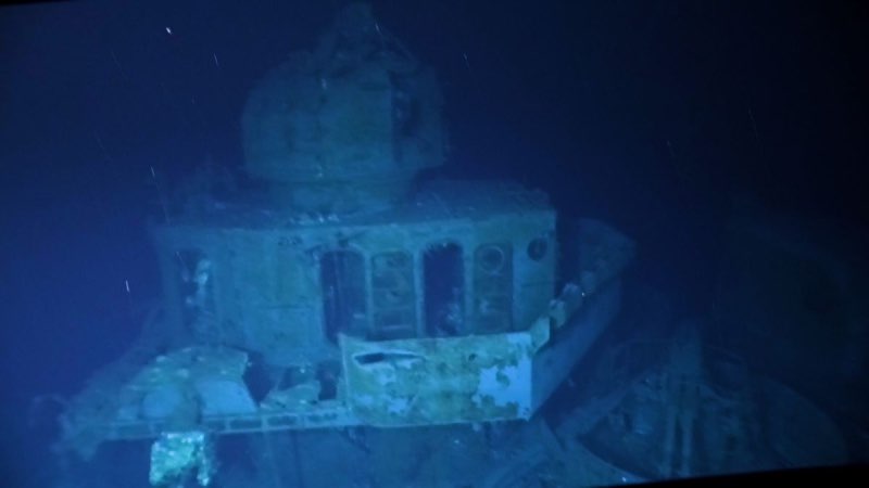 Boat on bottom of the ocean