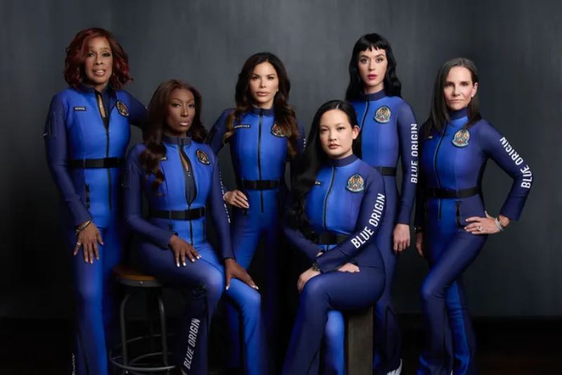Blue origin all female crew with Katy Perry 