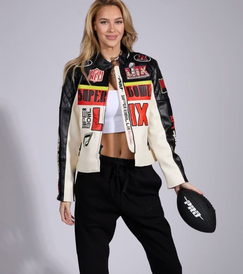 Sexy model in race outfit