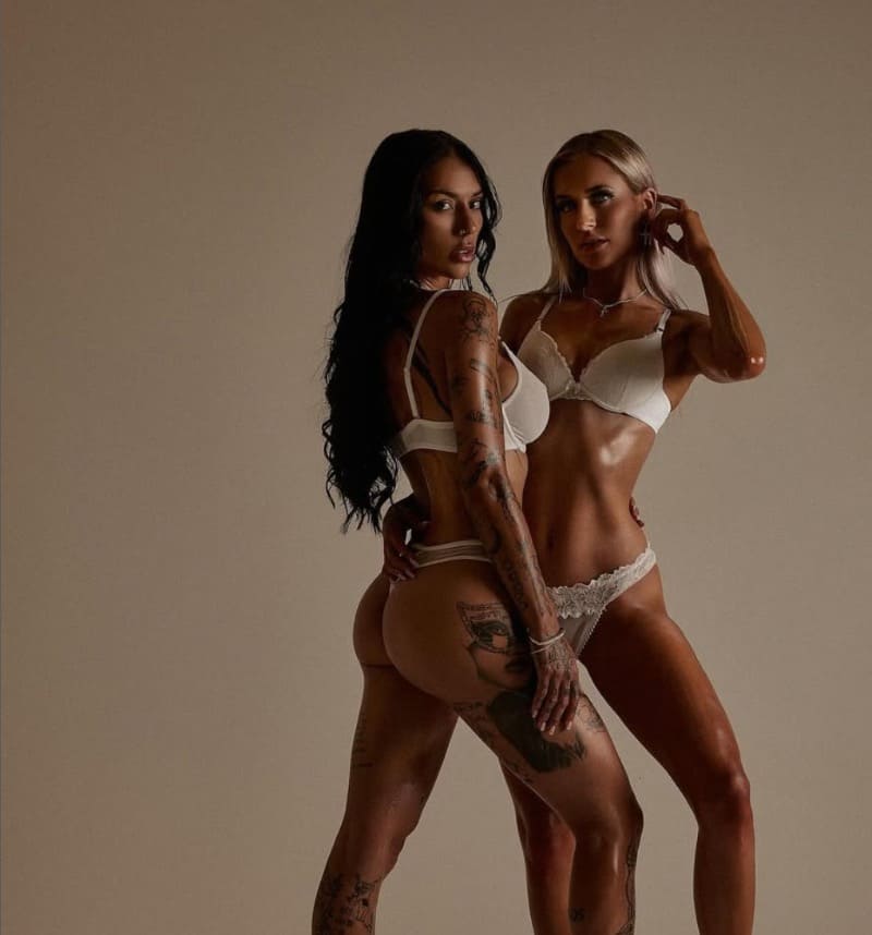 Krystal and friend in lingerie 