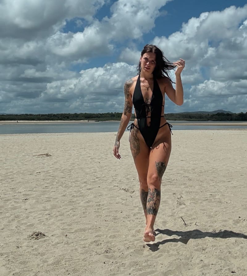 Sexy babe on beach