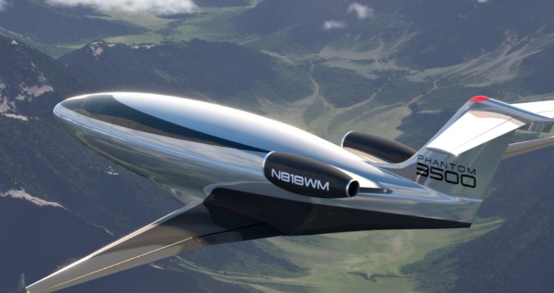 Windowless Jet in air