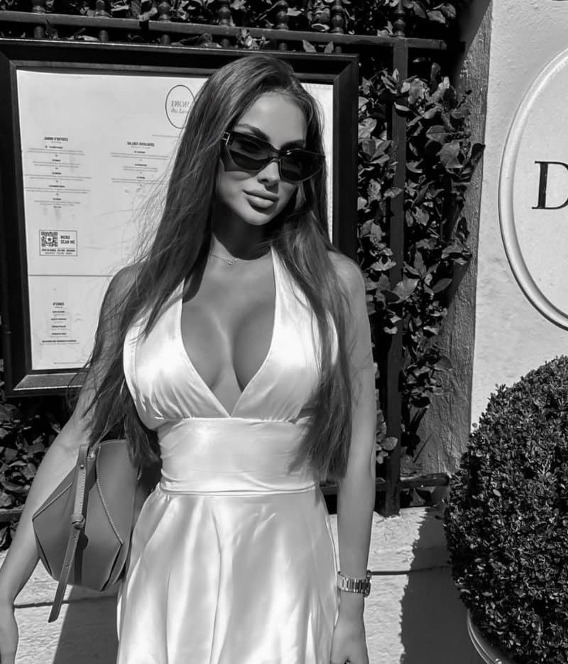 Babe in white dress